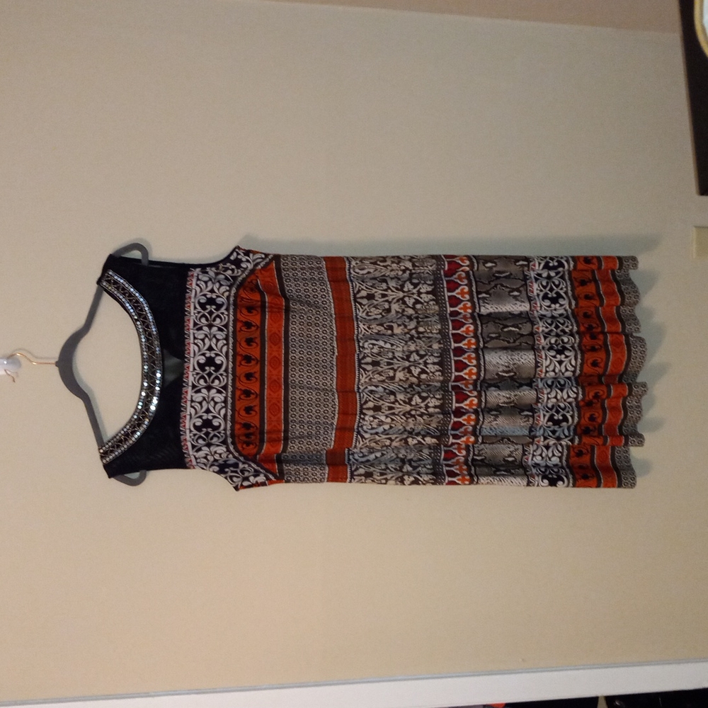 Multi print dress 16W